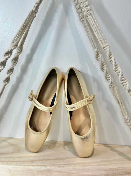 Ballerines dorée