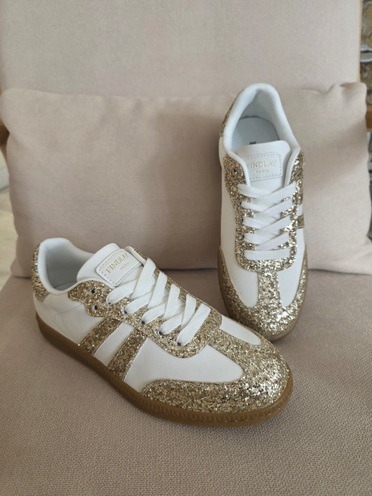 Basket blanche à paillettes